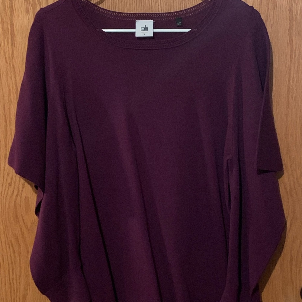 Cabi Sweater Size L, Flutter Sleeve Violet Purple 3708, Like-New